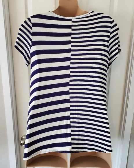 Cato Striped Short Sleeve Top - Picture 5 of 10